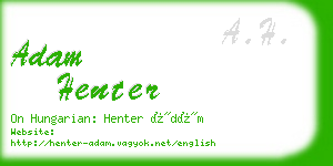 adam henter business card